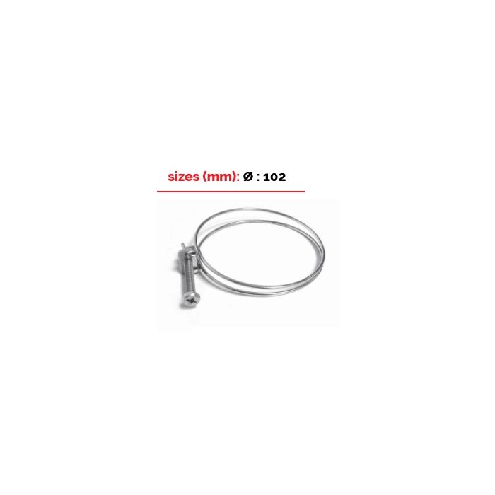 Collier inox BMC diam 102 pour flexible caoutchouc