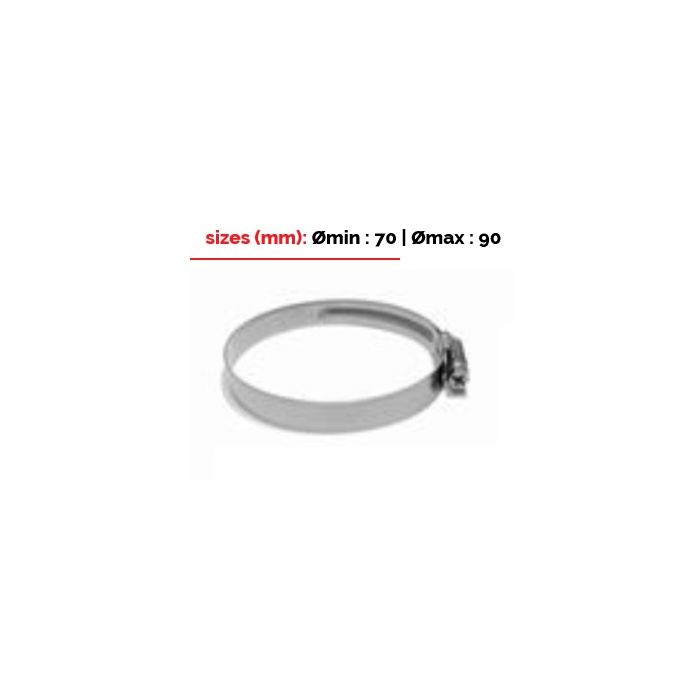 Collier inox BMC diam 70-90mm