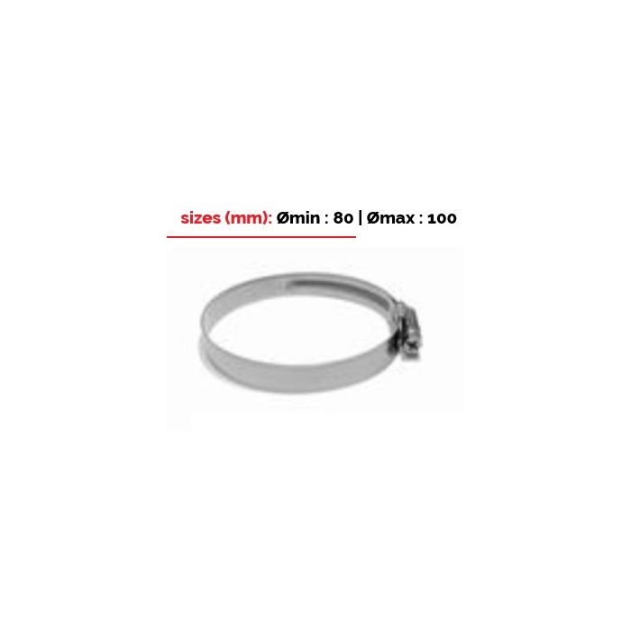 Collier inox BMC diam 80-100mm