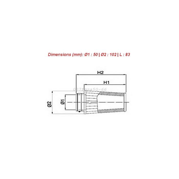 Filtre conique droit moto BMC Single Air Diam 50mm